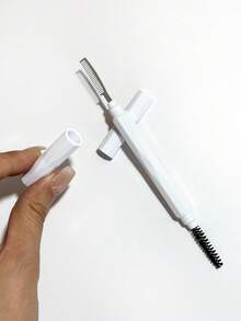 Dual-Ended Eyebrow Brush With Cap, Spiral Brow Comb, Fine-Tooth Steel Comb, Eyebrow Grooming Tool, Mascara Comb, Eye Makeup Brush - Multicolor - View 3