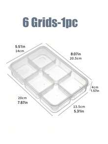 1/3/6pcs Practical 4/6 Compartment Reusable Food Prep Storage Containers, Meal Prep Containers, Multi-Function Snack & Fruit Tray & Portion Control Lunch Box, Suitable For Adults, Ideal For Home, School, Office, Travel, Birthday & New Year Gift - Multicolor - View 13