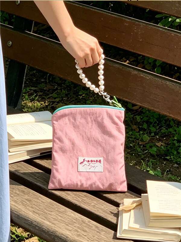 Colorful Pearl Lanyard Makeup Bag, Portable Toiletry Bag Storage Pouch, Lightweight Handbag, Fun Design Cosmetic Organizer, Suitable For Travel, Vacation, Camping, Outdoor Activities And Daily Commute, Unisex For Teachers, Students, Bridesmaids, Best Friends, Creative Gift For Graduation Season, Teacher's Day, Back To School, Can Be Used As Toiletry Bag, Makeup Bag, Lanyard Pouch, Gift For Girlfriend, Family, Colleagues, Lightweight And Multifunctional