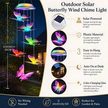 2 Pack Color Changin2Solar Butterfly Wind Chimes, IP44 Waterproof, 1500mAh, Outdoor Solar Wind Chimes, LED Hanging Lights, Changing Solar Butterfly Outdoor Pendant Lights, Perfect For Decorating Your Garden/Patio And Yard - hd2pcs - 查看 4