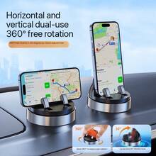 360° Rotating Car Dashboard Phone Holder, Adhesive Car Phone Mount, Center Console Car Mount, Dashboard Phone Holder Compatible With All Smartphones, 360° Rotating Car Phone Holder, Cat Ear Design Anti-Slip Silicone Base, Universal Center Console Navigation Mount - Multiple Styles - View 4