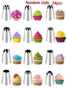 12Pcs Extra Large Stainless Steel Piping Tips Set, Seamless Icing Nozzles For Cupcakes And Cookies With Multiple Shapes To Pipe Buttercream And Baby Puree For Home Baking, Minimalist Metal Practical Gift For Cake Decorating Enthusiasts - View 11