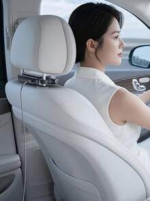 Car Seat Cooling Fan, USB Powered Headrest Fan With 3-Speed Adjustable Airflow, Quiet Backseat Cooler For Car, Pets & Summer Travel - A - View 2
