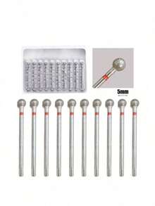 Professional Foot Nail Drill Bit 5.0mm Callus Nail Drill Bit Red Round Storage Box - Multicolor - View 6