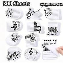 10pcs/Set Assorted Music Note Shaped Sticky Notes, Student Stationery, 30 Sheets/Book Smooth Writing Memo Pads, Self-Adhesive Stationery Note Paper Notebook, School Supplies, Back To School Supplies, School Stationery - one-size - View 7