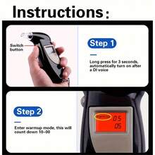 Portable Digital Alcohol Tester, Accurately Tests Blood Alcohol Content - Battery Powered, Compact Design, Ensures Car Safety, Includes Keychain (Battery Not Included) - Multicolor - View 11