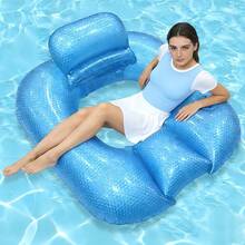 1pc Pearl Finish Square Recliner Floating Bed, Pearl Style Design With Backrest And Cup Holder, Inflatable Floating Bed Suitable For Swimming Pool, Beach, Beach Party, Water Park, Inflatable Floating Device, Pool Float, Water Resting Seat, Inflatable Raft, Inflator Pump Needs To Be Purchased Separately - Pearlescent Positive-form Float - View 16