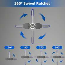 Brake Caliper Press Tool Car Piston Spreader Pad 360 Degree Swing Ratchet Hand Wrench Expander For Single Twin Quad Piston Disc Brake Vehicle Summervibes - A - View 6