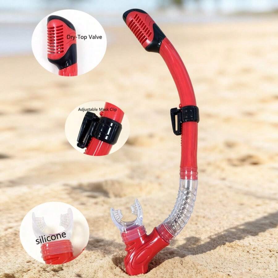 Adult Snorkeling Snorkel With Splash Guard And Drainage, Universal For Swimming, Diving And Water Sports - Multicolor - View 1