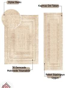 Livingroom Carpet Made In Turkey Soft Touch Machine Washable - Multicolor - View 3