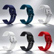 VA VA VOOM 1/2/3/6/10入 18/20/22mm 午夜藍矽膠錶帶，可調節快拆防水智慧手錶錶帶，相容於 GT6/5/4、Honor 41mm、GTS；Galaxy Watch4-7、Active2、Gear S3、Watch3 45mm、GT 系列 46mm 智慧手錶配件，適合母親節、父親節、學生禮物 - 藏蓝色 - 查看 24
