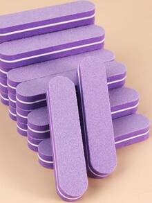 20 Piece Purple Nail File Set, Matte Cushioned Nail Art Sponge Tool, Portable Nail File For Hand And Foot Care Beginners, Easy To Operate Nail Tools - Multicolor - View 6