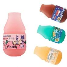 1個趣味飲料瓶造型可擦拭橡皮擦，INS風可愛卡通摩擦橡皮擦，高吸引力創意橡皮擦，學生返校文具 - A - 查看 6