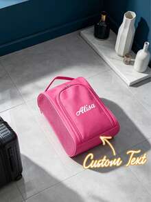 Customized Name Shoe Storage Bag, Portable Shoe Bag, Specialized Custom Bag For Sneakers And Flip-Flops, Personalized Shoe Bag, Football Shoe Bag, Large Capacity Portable Travel Shoe Bag, Handheld Shoe Box - Multicolor - View 6