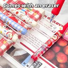 4 PCS Erasable Gel Pen With Erasable Head Quick-Drying Ink Error-Correcting Pen Suitable For Handbook Diary School Brush Pen Office Sign Pen - Multicolor - View 11