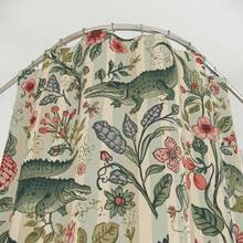 Vintage Floral Alligator Shower Curtain | Botanical Crocodile Pattern - Colorful - View 5