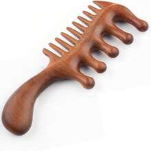 Personalized Custom 2-In-1 Wooden Massage Comb - Natural Wood Material, Wide Dense Teeth Comb With Wooden Handle, Scalp Care And Stress Relief - Detangling Tool Suitable For All Hair Types, 2-In-1 Massage Comb Promotes Hair Growth, Ideal Gift Choice For Friends, Lovers, Classmates, Colleagues, Surprise Gift For Mom, Best Choice For Bridesmaids - Brown - View 10