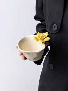 1pc Handmade Ceramic Floral Coffee Cup | Artistic 3D Floral Design | Suitable For Coffee, Tea, Afternoon Tea, Office Desk Decoration - Multicolor - View 12