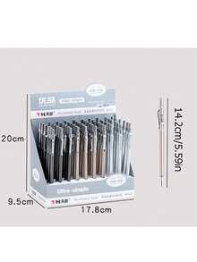 1支極簡自動鉛筆 0.5mm 點擊式鉛筆 學生文具 0.7mm 低重心自動鉛筆禮品，舒適握感（隨機顏色） - 彩色 - 查看 4