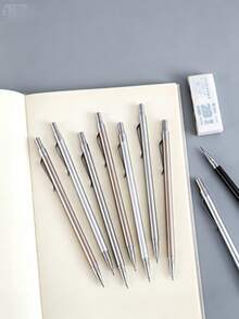 1支極簡自動鉛筆 0.5mm 點擊式鉛筆 學生文具 0.7mm 低重心自動鉛筆禮品，舒適握感（隨機顏色） - 彩色 - 查看 6