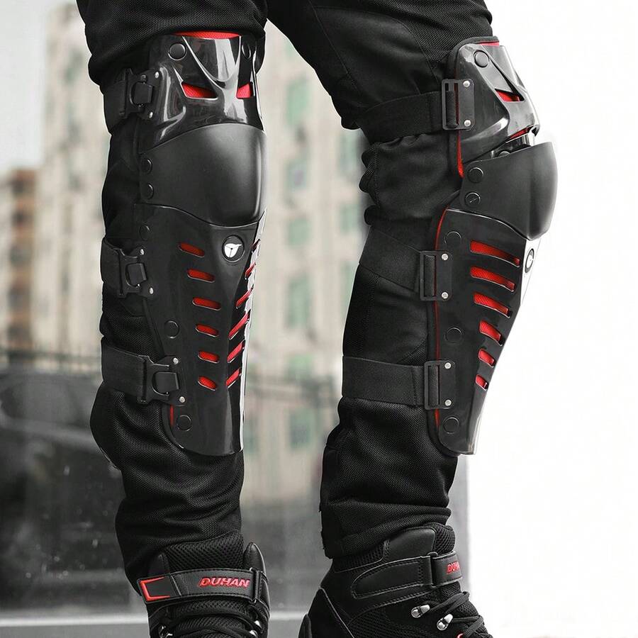 1 Pc Motorcycle Adult Knee Pads Motorcycle Equipment Lightweight Adjustable Knee Cap Pads Armor For Motorcycle Essential For Cycling Rider Gift