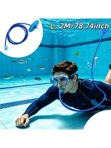 Diving Snorkel, Anti-Choking, Underwater Breathing Valve, Silicone Material Underwater Oxygen Supply Diving Device, Suitable For Beginners And Adults Deep Sea Diving Equipment - A - View 3