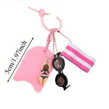 Swimming Theme Creative Keychain, Mini Goggles, Kickboard And Athlete Shaped Accessories Keyring, Bag Charm, Gift For Swimming Enthusiasts - Multicolor - View 3