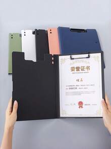 1組加厚A4文件夾 筆記本貼紙收納 垂直書寫板 考卷收納盒 加厚耐用不易生鏽 適合返校季 男孩兒童學校用品 - 套裝 - 查看 3