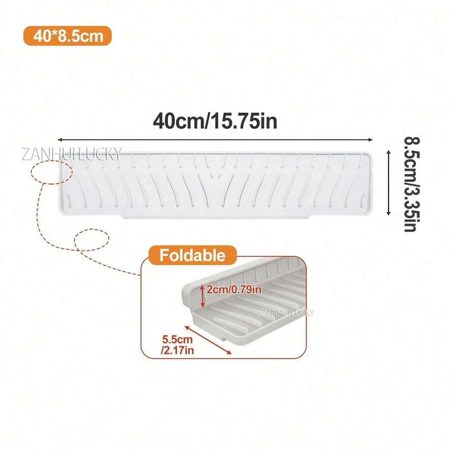 2026 Kitchen Anti-Splash Accessory Set: Drip Tray + Non-Slip Utensil Drying Mat - Cool Color, 40 X 8.5 cm - View 1