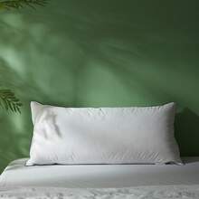 Oreillers de luxe en duvet d'oie blanc, garnis de trois compartiments et recouverts d'une housse 100 % coton. Ils offrent un soutien ferme, sont respirants et évacuent l'humidité pour un sommeil réparateur. Disponibles en trois tailles : 40 x 40 cm (vendus par lot de 2), 40 x 80 cm et 80 x 80 cm (vendus individuellement ou par lot de 2). - Blanc - Voir 6