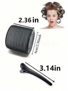 12pcs/Set Self-Adhesive Curling Iron Set, Includes 6 Curling Irons And 6 Clips, Salon-Grade Curling Irons, Suitable For DIY Hairstyle Design, Hair Care Products And Accessories, Suitable For Hair Salons And Beauty Parlors - Multicolor - View 7