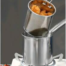 Friteuse en acier inoxydable avec couvercle – Friteuse antiadhésive avec grille de filtration d'huile pour poulet frit - défaut - Voir 9