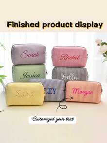 Personalized Crochet Beach Tote Bag, Bridesmaid Beach Tote Bag, Bridesmaid Gift, Customized Text Tote Bag, Single Piece Gift, Beach Tote Bag - Multicolor - View 1