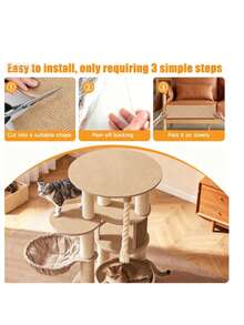 1pc Self-Adhesive Cat Scratching Pad, Suitable For Wall, Carpet, Sofa And Furniture Protection, Compatible With Cat Tree, Self-Adhesive Cat Scratching Pad, Carpet Sofa Furniture Protection Pad, Pet Scratching Toy, Cat Scratching Training Board, Self-Adhesive Cat Climbing Pad, Can Be Cut To 200cm*40cm, Self-Adhesive Durable, Scratch-Resistant, Wear-Resistant, No Shedding, Cat Scratching Wall Sticker, Ideal Cat Toy - 300cm*40cm - View 10