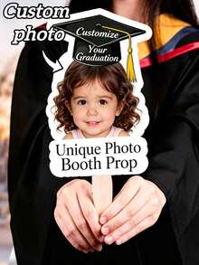 Custom Vintage Childhood Photo Graduation Fan, Personalized Graduation Gift, 2026 High School Graduate Best Friend Photo Prop, Humorous High School Graduation Keepsake - Multicolor - View 1