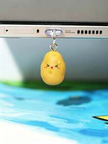 1/2pcs Potato Style Dust Plug, Cute Food-Inspired Cartoon Design, Exquisite Fresh Sweet Adorable Resin Accessory Pendant, Suitable For Spring And Summer Decoration, Phone Tablet Earphone Kindle Charging Port Interface Decoration, Silicone Transparent Dust Plug, Suitable As A Small Gift, Phone Charging Port Waterproof Moisture-Proof Dust-Proof, Compatible With IPhone Lightning/Type-C, Protects Charging Port Securely And Doesn't Fall Off - Multicolor - View 10