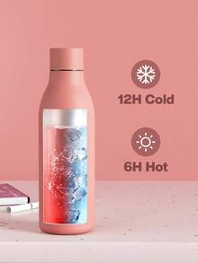 Meoky 17oz/500ml 不鏽鋼運動水壺－可樂造型保溫水瓶，橡膠塗層觸感光滑，雙層防漏金屬瓶，保溫保冷，適用於學校、健身房、旅行與運動的可重複使用水瓶 - 紅色 - 查看 5