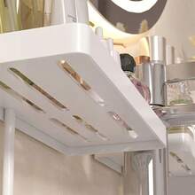 Plastic Over Faucet Hanging Sink Storage Rack With Slatted Drainage, Sturdy Durable Space Saving Multi-Functional Sink Organizer Easy To Clean, No Drill Hanging Shelf For Bathroom Vanity Skincare Cosmetics Storage Kitchen Sink Sponge Brush Holder - Multicolor - View 4