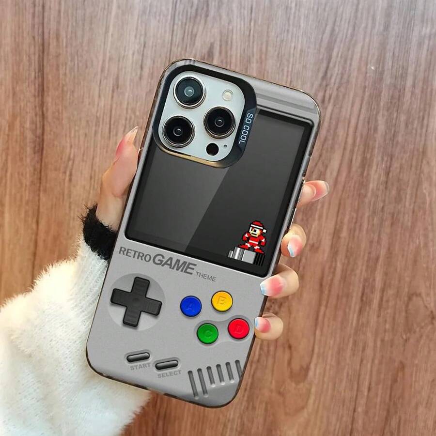 Funda de teléfono simple y resistente a caídas, adecuada para todos los modelos de y , funda con diseño de consola de juegos G-Game compatible con 17, 16, 15, 14, 13, 12, 11 Pro Max, 17Air, 16E, 7, 8 Plus, SE4 Mini, cubierta trasera protectora, ideal como regalo para novio o novia, regalo de cumpleaños. - (Un color) 1 unidad por paquete - Ver 1