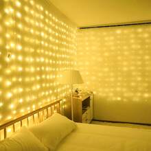 1 Set USB Powered LED Curtain Lights With Remote Control, 8 Lighting Modes, Fairy String Lights For Birthday, Room, Bedroom, Wall, Wedding, Party, Halloween, Christmas Holiday Decoration - USB插頭窗簾燈 - 查看 2