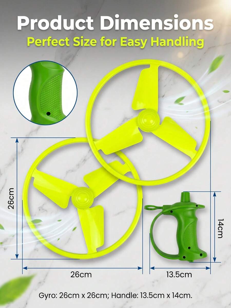 Rope UFO Toy, Manual Launch Outdoor Spinning Disc, No Battery Required, Durable And Easy To Operate, Family Interactive Flying Toy