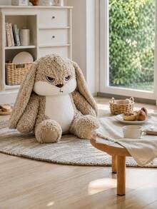 11.81in Lop-Eared Rabbit Plush Toy-Super Soft And Fluffy .Silicone Doll Full Silicone Body Plush Anime Figure Stuffed Animal Teddy Bear Plushies Office Desk Accessories Room Decor Halloween Squishy Squishies - Multicolor - View 6