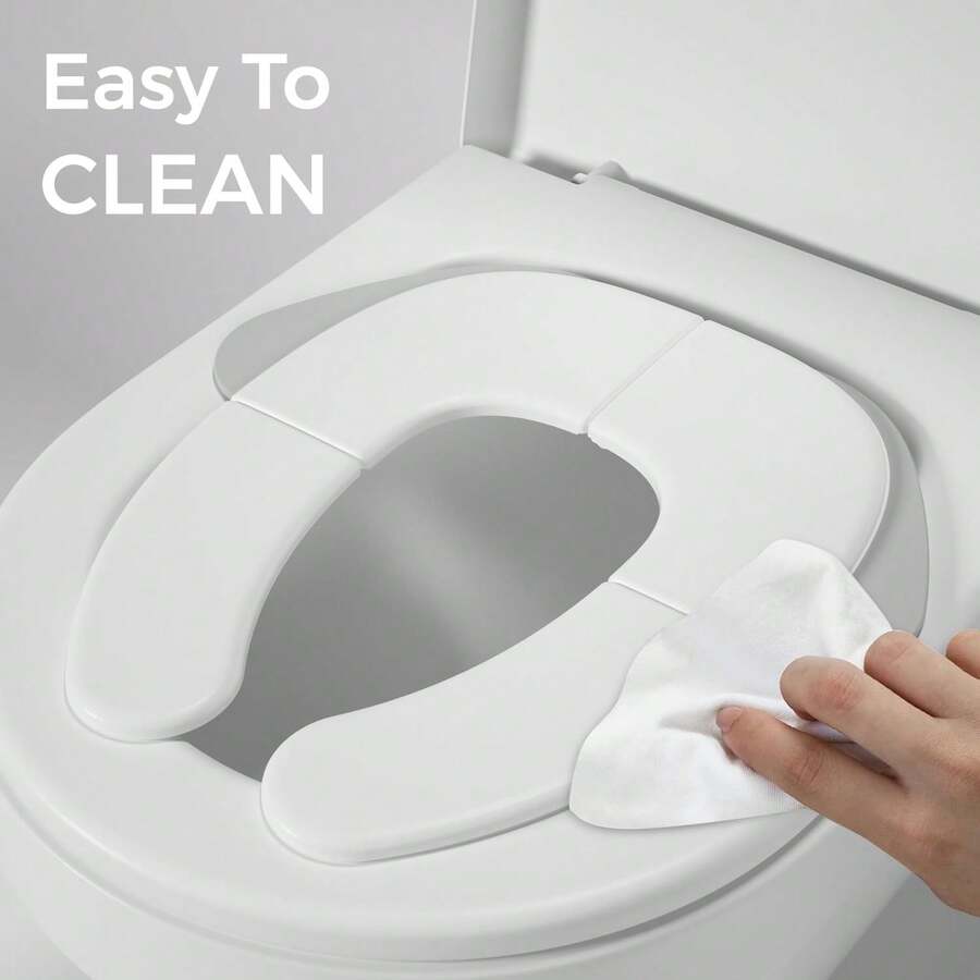 Dudukan Toilet Lipat untuk Balita, Dudukan Toilet Portabel untuk Latihan Buang Air Kecil di Rumah dan Saat Bepergian, Anti Selip, Cocok untuk Sebagian Besar Toilet, Mudah Dibersihkan, Termasuk Tas Penyimpanan untuk Bepergian (Abu-abu)