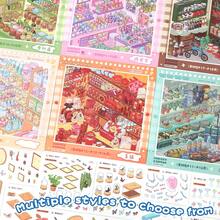 2026 New Arrival, 3D Visual Effect Scene Stickers, Immersive Handmade Collage & Coloring Stickers, Miniature Landscape Stickers, Character / Animal / Plant / House Educational Interactive Handmade Toys, Unlock Creative Time, Collectible 3D Landscape Treasure! - Landscape Stickers - View 5
