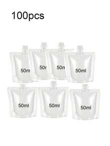 50-500ml 咖啡液體包裝袋，便攜飲料袋，果汁袋，冷熱飲垂直容器，透明出水口袋，防漏，塑膠飲料袋，透明便攜戶外水袋，可重複使用密封液體袋 - 彩色 - 查看 17