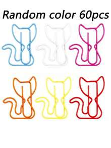 60pcs Colorful Dog Shaped Paper Clips - Cute Puppy Bookmarks Suitable For Office, School, Notebook, Party Decoration And Back To School Season - Sets - View 10