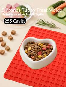 255-Cavity Small Heart Mold Set, Red Mini Heart-Shaped Mold, Multi-Cavity Candy Mold, Multi-Functional Silicone, Non-Stick Easy Release, Heat-Resistant, Reusable, Soft Silicone Baking Tray DIY Baking Tool, Suitable For Chocolate Making, Soft Candy, Jelly, Wax Sheets, Aromatherapy, Handmade Soap, Valentine's Day DIY, Home Baking, Market Candy - Multicolor - View 3