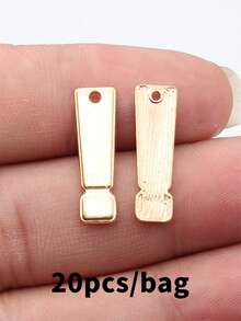 20pcs 22x7mm Exclamation Mark Charms Pendant For DIY Jewelry Making Necklace Keychain Phone Chain Bracelet Making Accessories Handmade Craft - Exclamation Mark - View 12