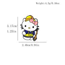 1pc Cute Cartoon Metal Badge Brooch Soft Sweet Cat Alloy Bag Accessory Pin - Multicolor - View 15