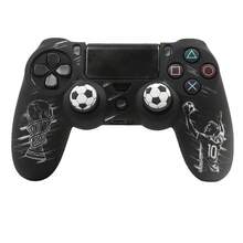 Football Themed Board Game Accessory With Trophy Patterns Controller Skin Cover And Customised Sticker With Anti-Slip For Playstation 4 Controller, RALAN 1 Controller Protector Case+2 Customised Thumb Grips Caps+ - View 6